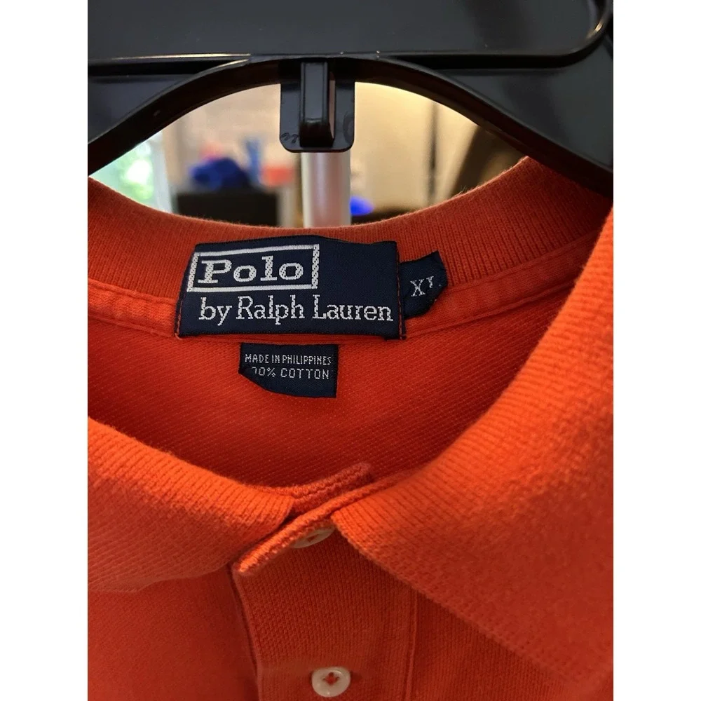 Polo Ralph‎ Lauren Shirt Men's Size XL  ,Orange, 100% Cotton Short Sleeve Shirt
